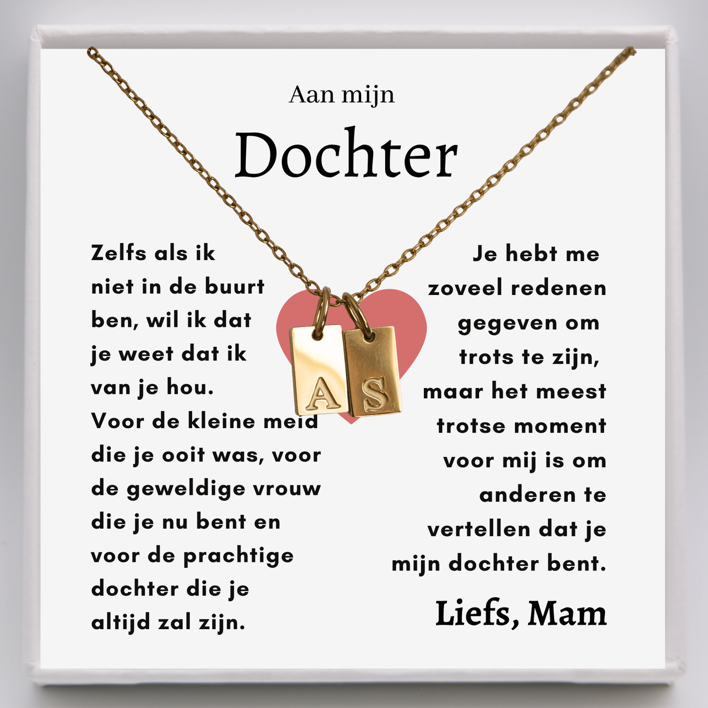 Initialen-ketting - Aan mijn Dochter
