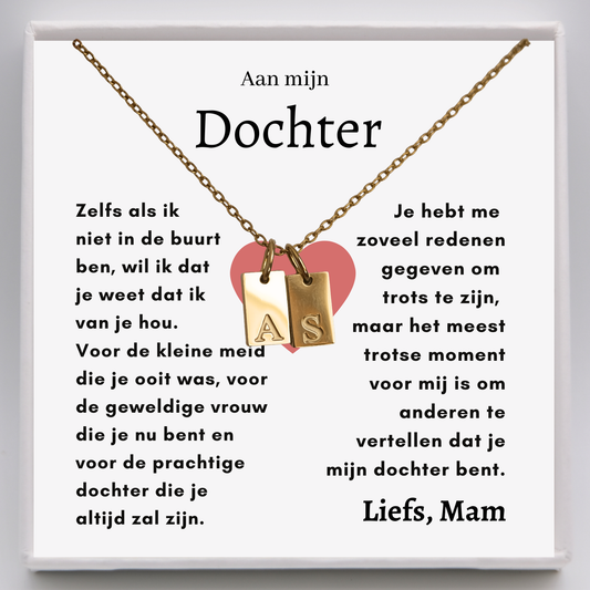 Initialen-ketting - Aan mijn Dochter