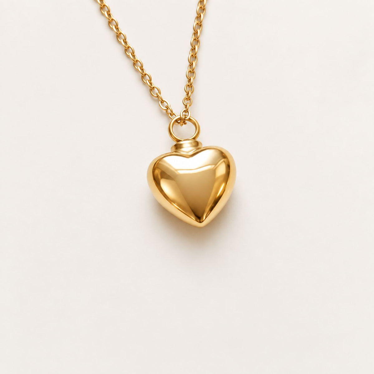 Bolle Hart Urn Ketting – Goud | Gedenksieraad