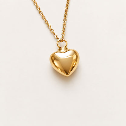 Bolle Hart Urn Ketting – Goud | Gedenksieraad