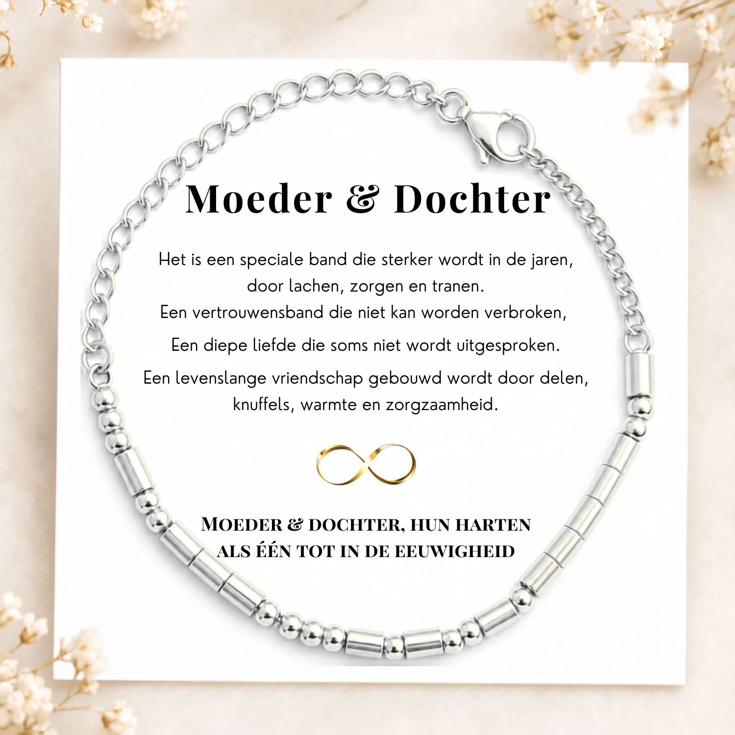 Morse Code Armbanden Set Moeder & Dochter - detail
