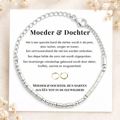Morse Code Armbanden Set Moeder & Dochter - detail