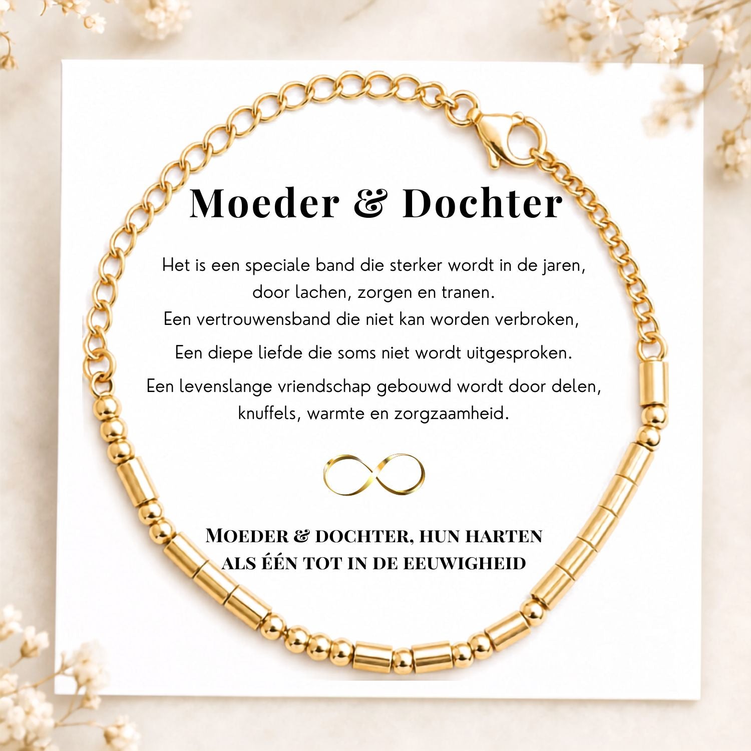Morse Code Armbanden Set voor Moeder & Dochter - I LOVE YOU