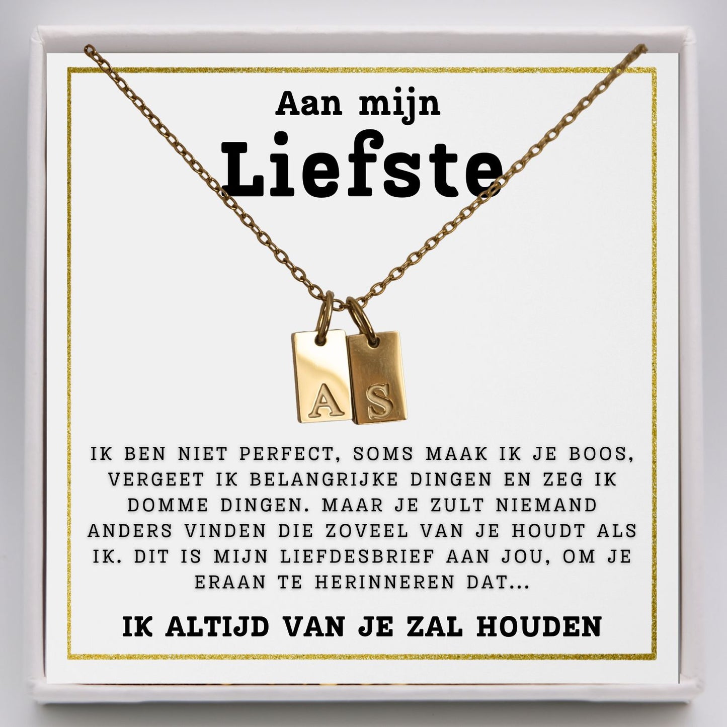 Initialen-ketting - Aan mijn Liefste