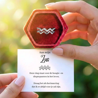 Hoogte- en Dieptepunten ring - Aan mijn Zus