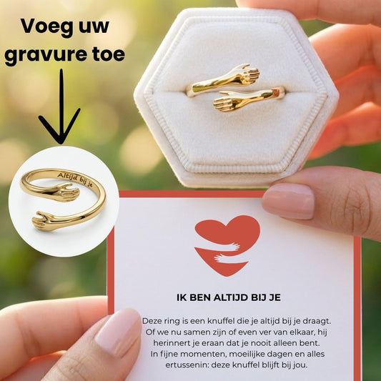 IK BEN ALTIJD VAN JE V1 - Knuffelring met Persoonlijke Gravure
