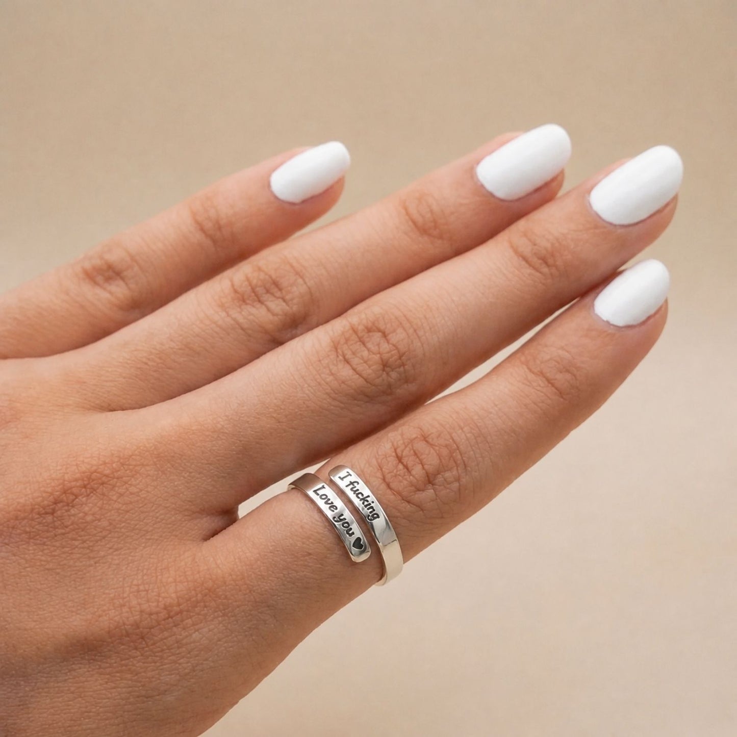 Just Breathe Ring Zilver - lifestyle
