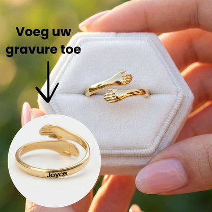 IK BEN ALTIJD VAN JE V1.2 - Knuffelring met Persoonlijke Gravure