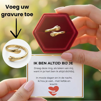 IK BEN ALTIJD VAN JE V1.2 - Knuffelring met Persoonlijke Gravure