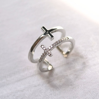 Twin Cross Ring - Aan mijn Dochter