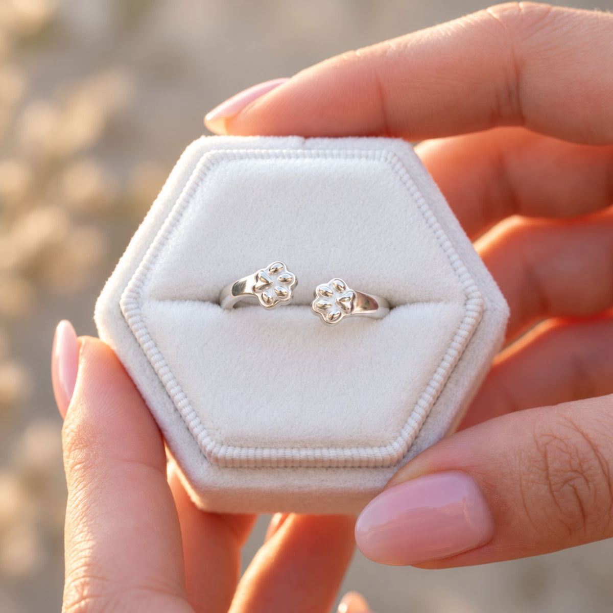 Pootafdruk Ring – Verstelbaar, Edelstaal | Voor Dierenliefhebbers