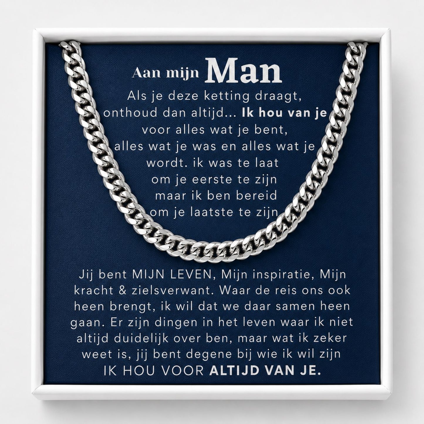 Aan mijn man, onthoud dan altijd... - SCHAKEL KETTING
