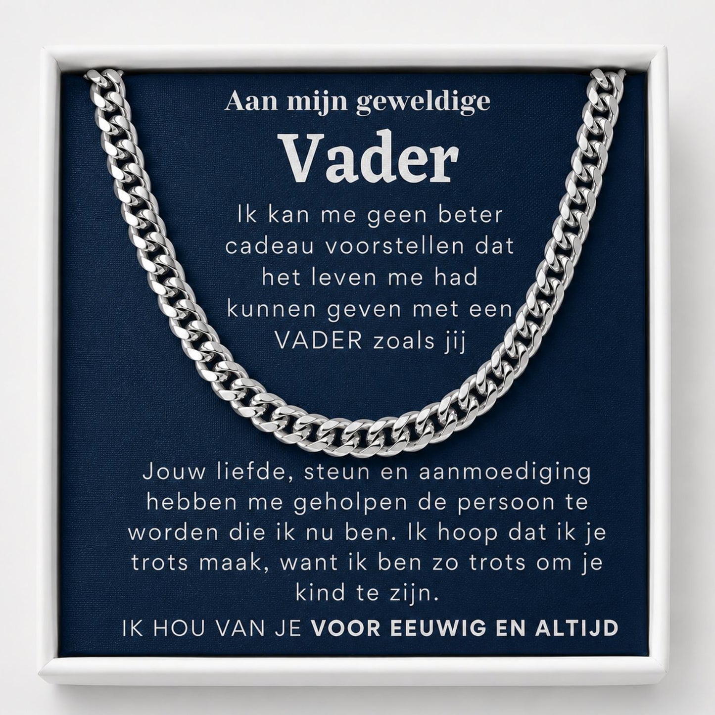 Vader, liefde, steun &....- SCHAKEL KETTING