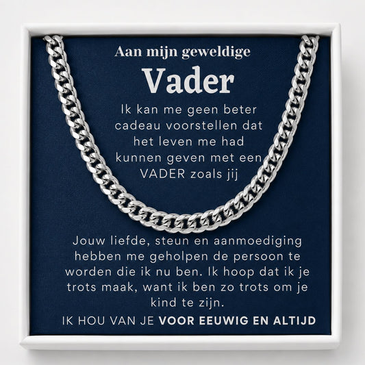Vader, liefde, steun &....- SCHAKEL KETTING
