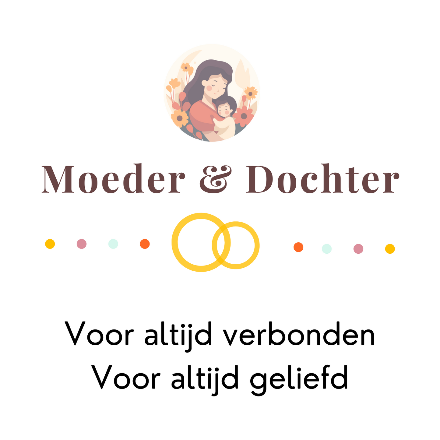 Moeder en Dochter voor altijd verbonden - Gouden Armband