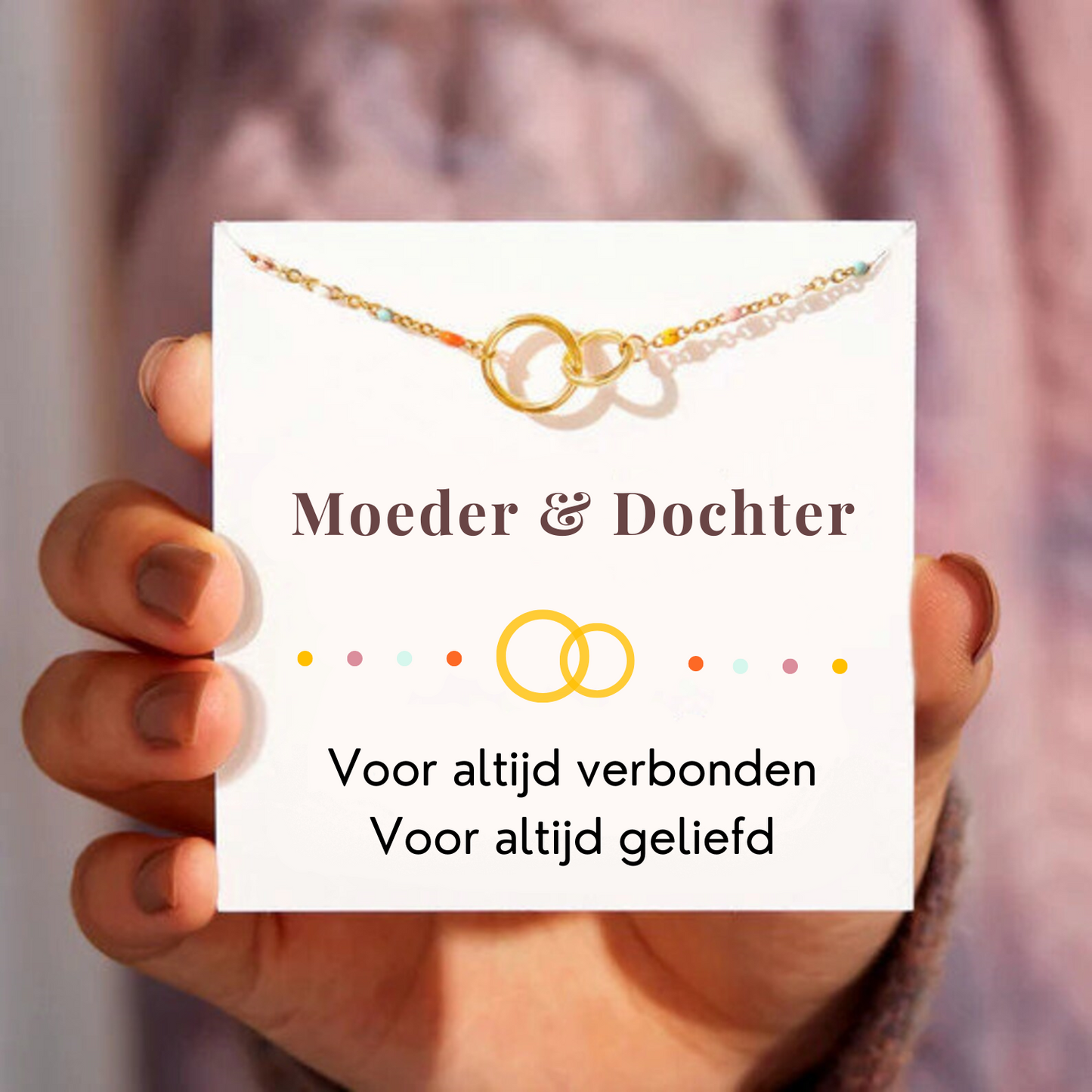 Moeder en Dochter voor altijd verbonden - Gouden Armband