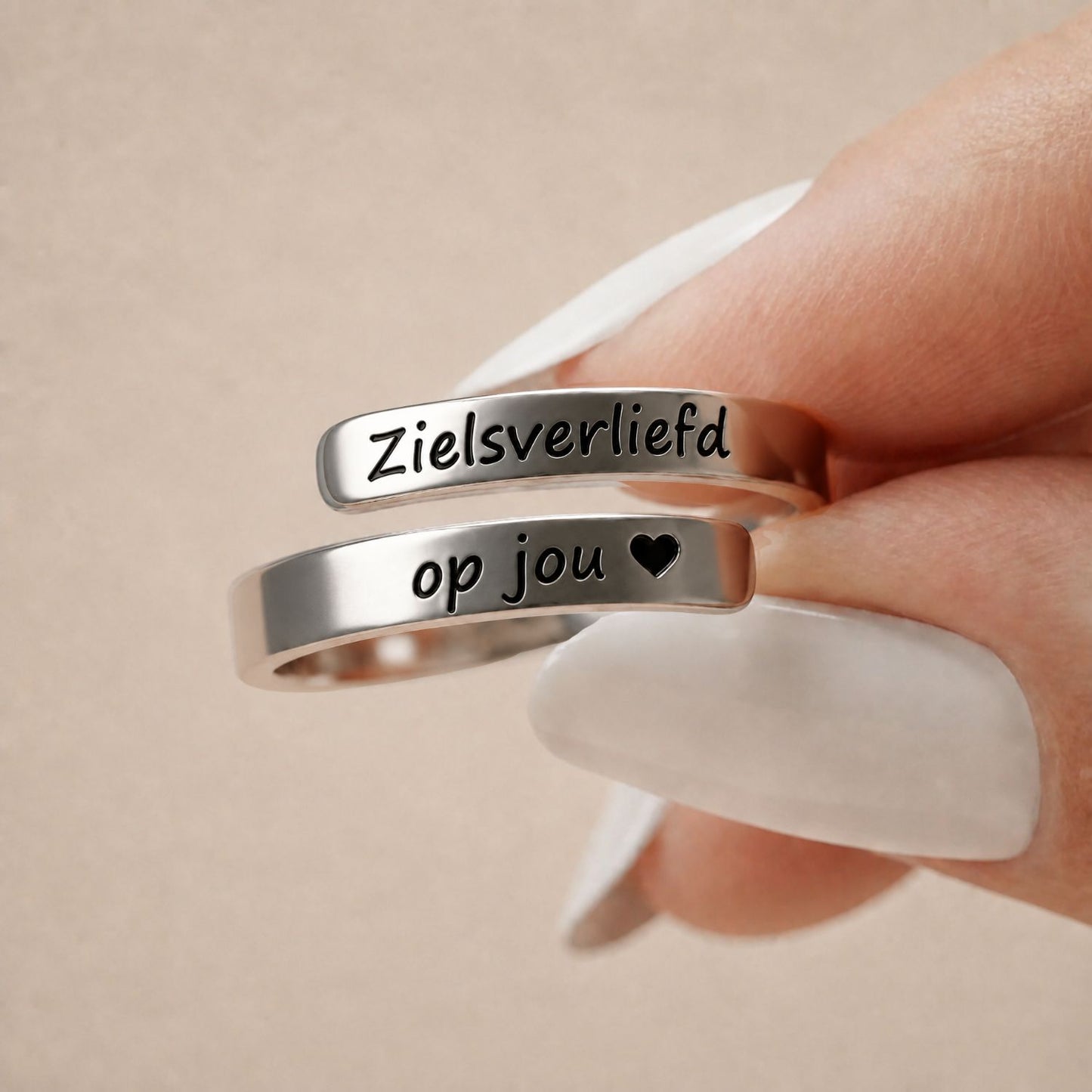 Zielsverliefd Op Jou Ring - sieraad
