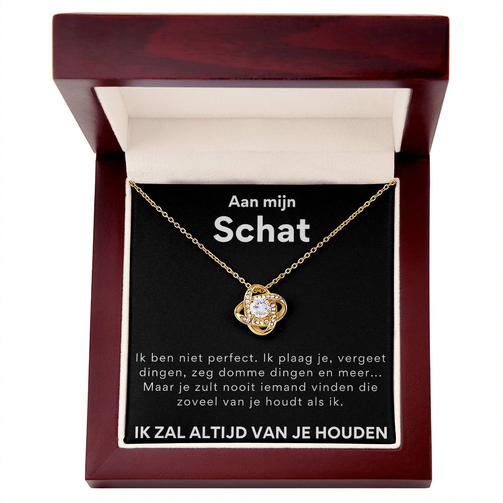 Aan Mijn Vrouw Ketting Liefdesknoop Halsketting 14K Witgoud aan-mijn-vrouw-ketting-liefdesknoop-halsketting-14k-witgoud