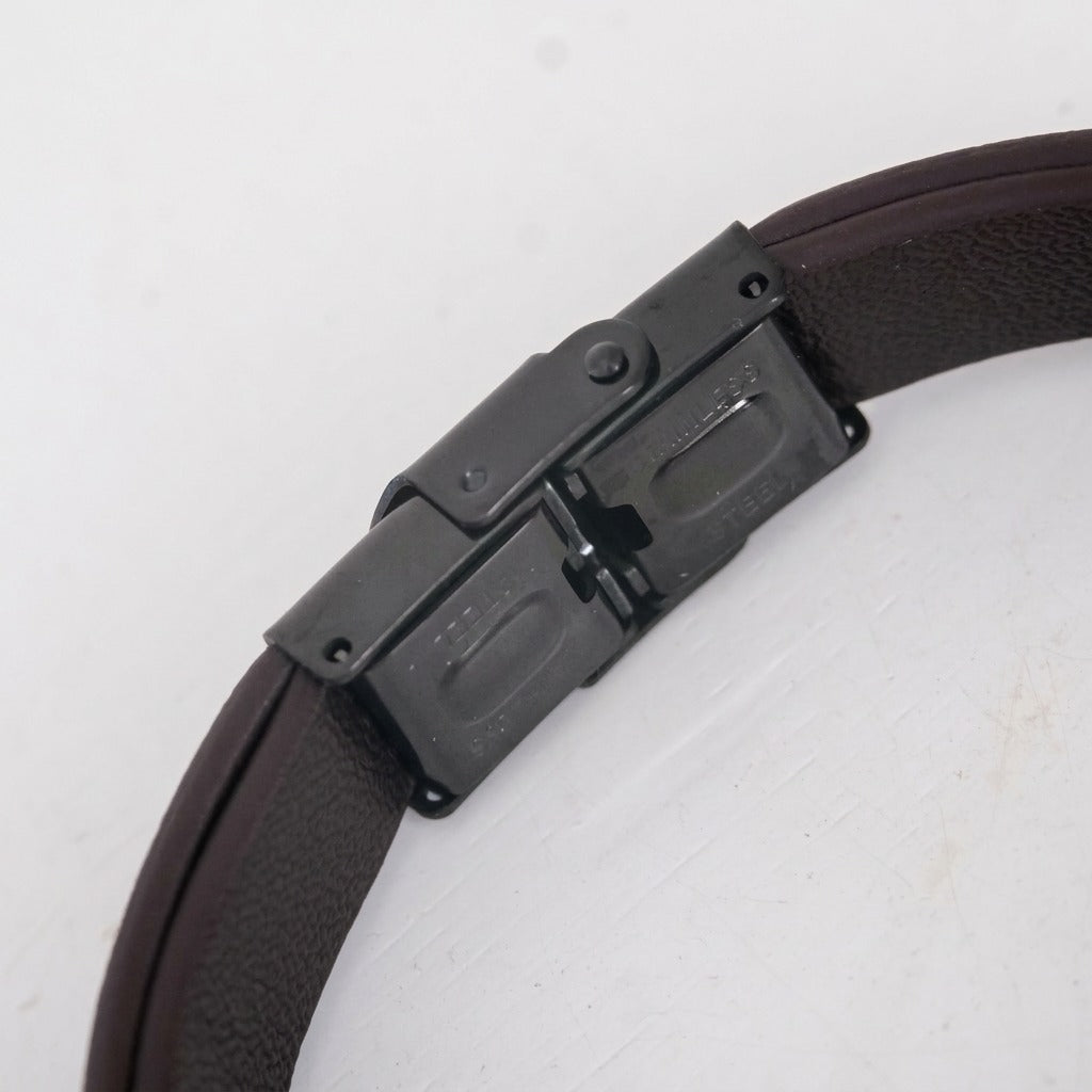 Infinity Dual Name (Verstelbaar) - Leren Armband bruin met Gravure - Aan Mijn Man