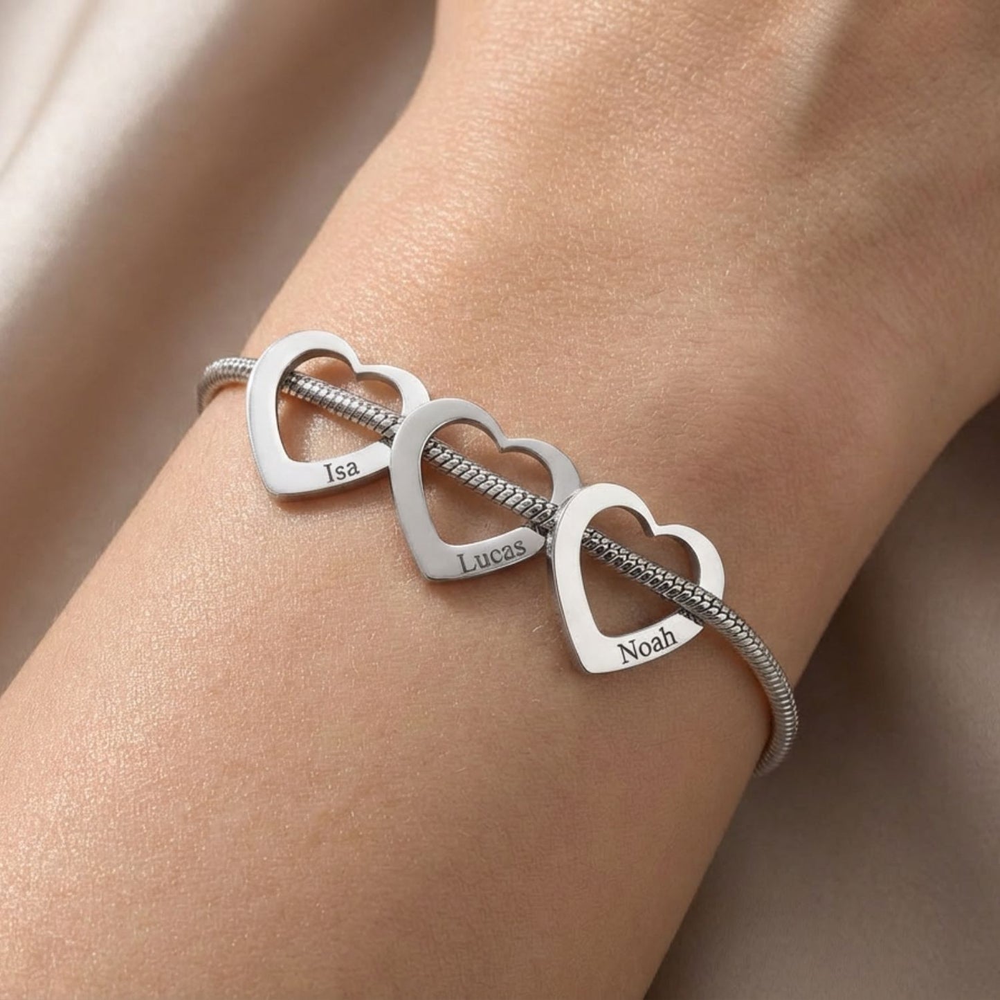 Bedelarmband met Hartjes