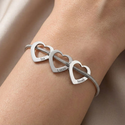 Bedelarmband met Hartjes