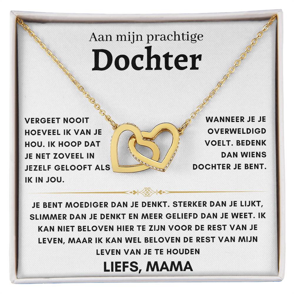 Dochter - Harten ketting - Liefs, Mam