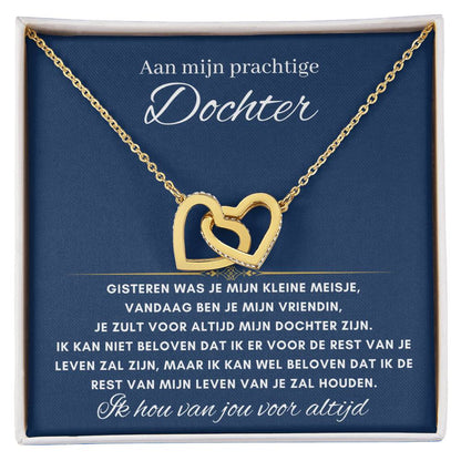 Aan mijn prachtige Dochter - Harten ketting - Voor altijd