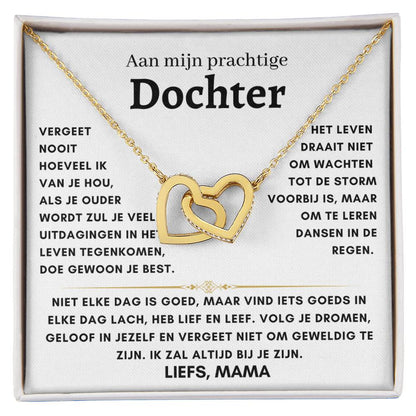 41 - Dochter - Harten ketting - Liefs, Mam