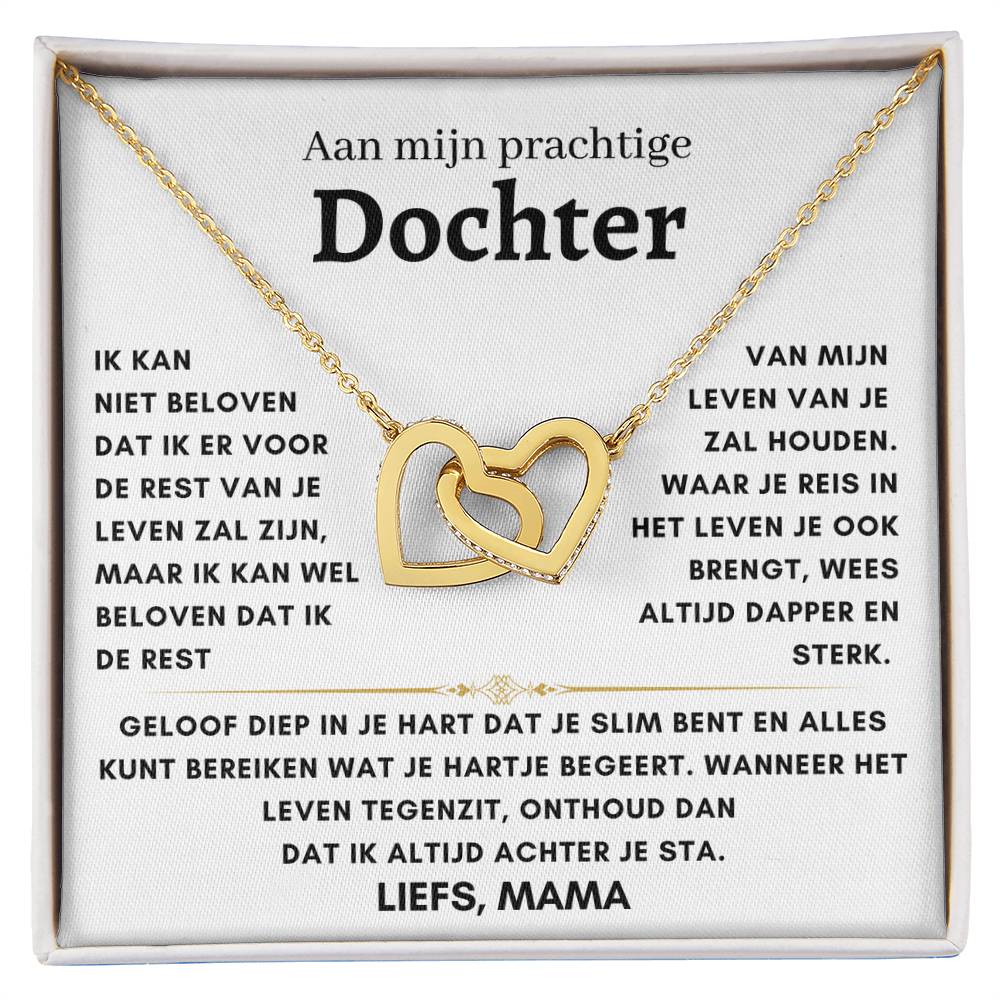 Aan mijn Dochter - Hartjes ketting  - Liefs, Mam