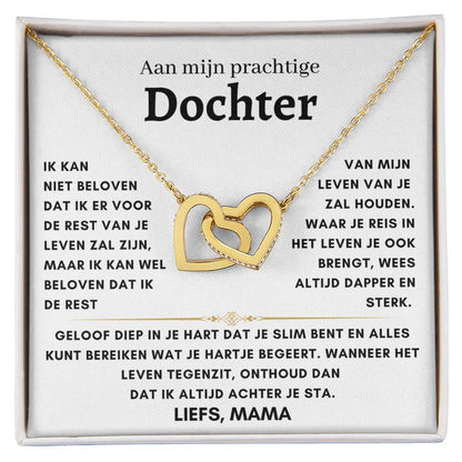 Aan mijn Dochter - Hartjes ketting  - Liefs, Mam