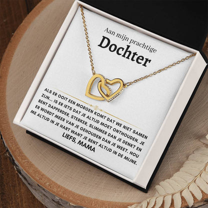 13 - Dochter - Harten ketting - Liefs, Mam