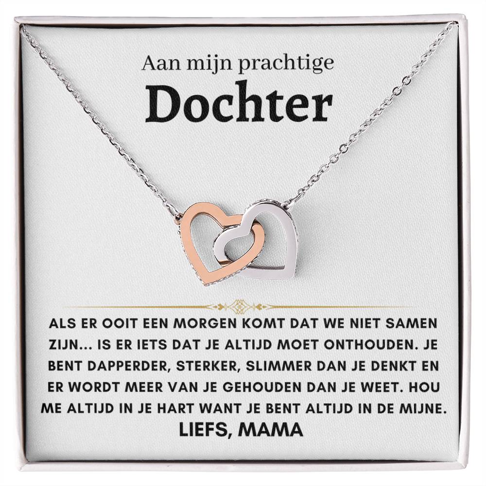 13 - Dochter - Harten ketting - Liefs, Mam