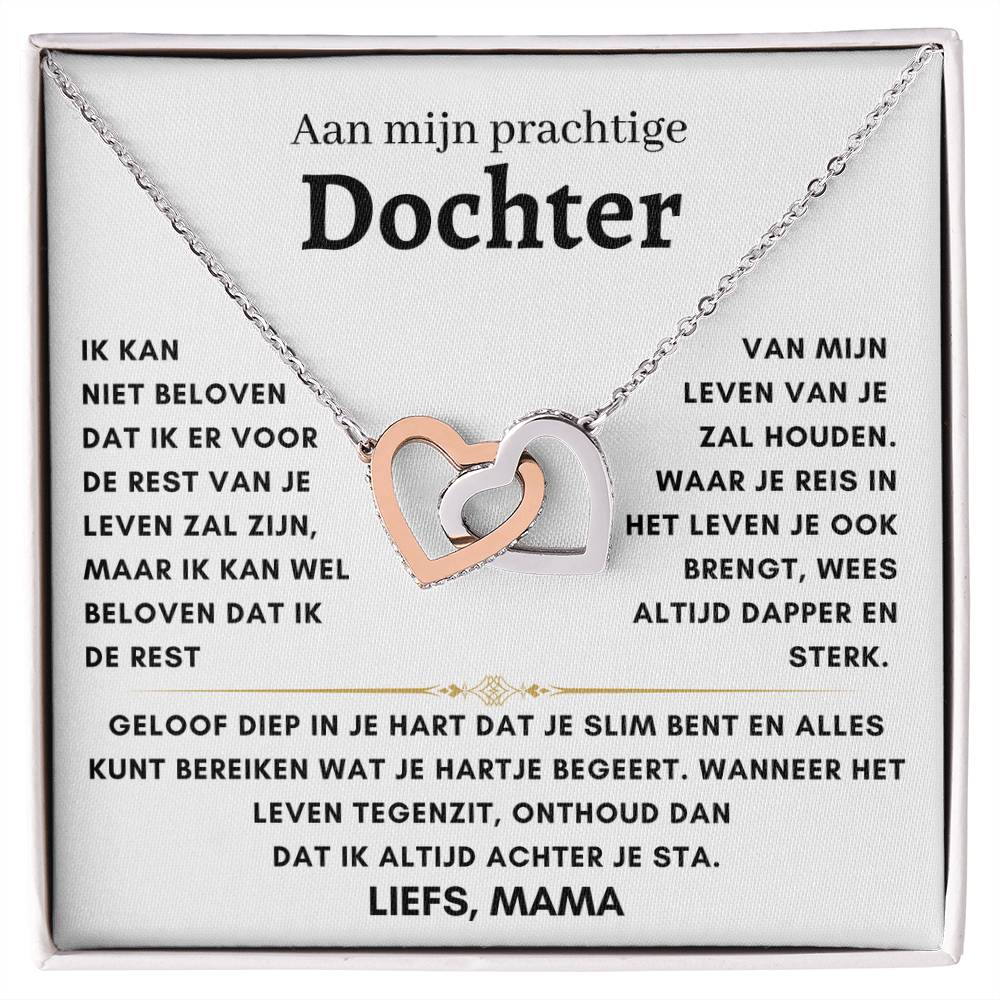 Aan mijn Dochter - Hartjes ketting  - Liefs, Mam