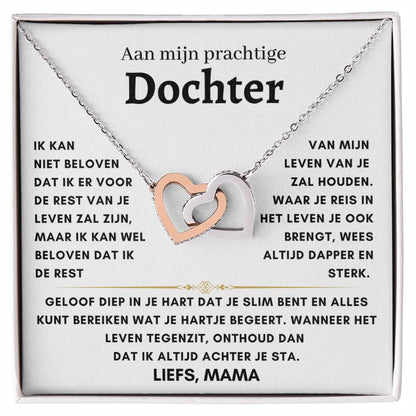 Aan mijn Dochter - Hartjes ketting  - Liefs, Mam