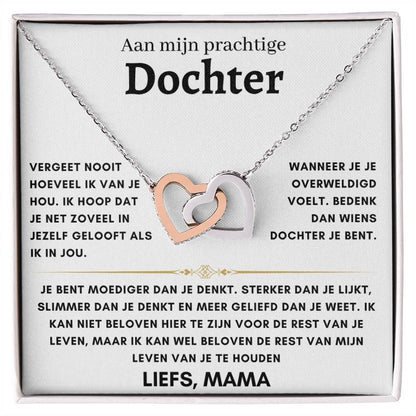 3 - Dochter - Harten ketting - Liefs, Mam