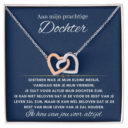 Aan mijn prachtige Dochter - Harten ketting - Voor altijd