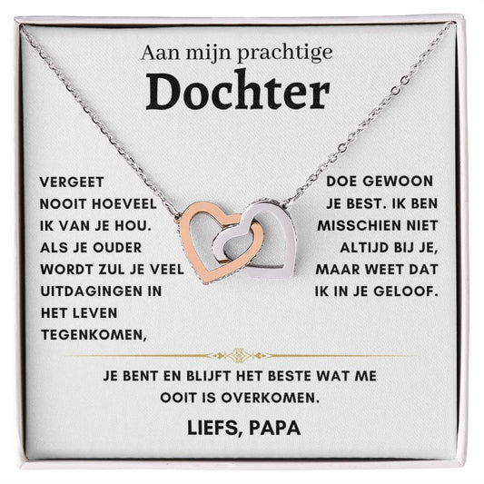 Aan Mijn Prachtige Dochter - Harten ketting - Liefs Papa