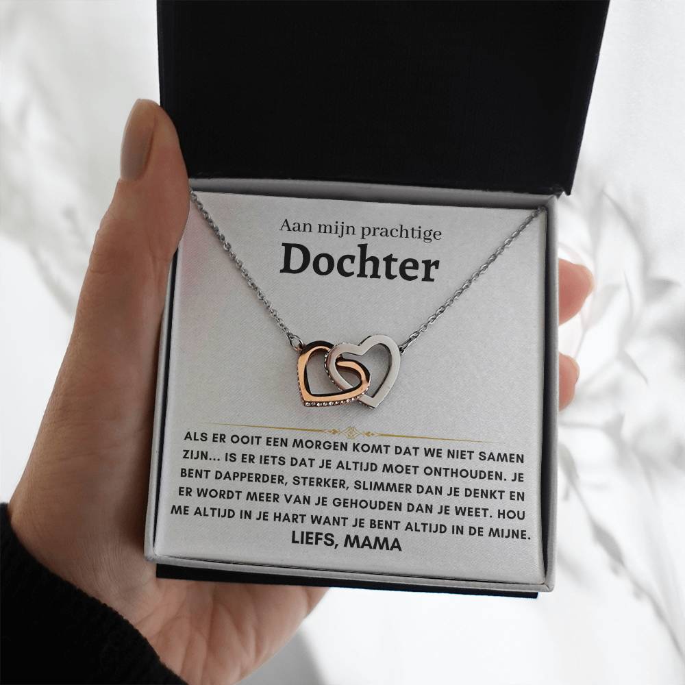 13 - Dochter - Harten ketting - Liefs, Mam