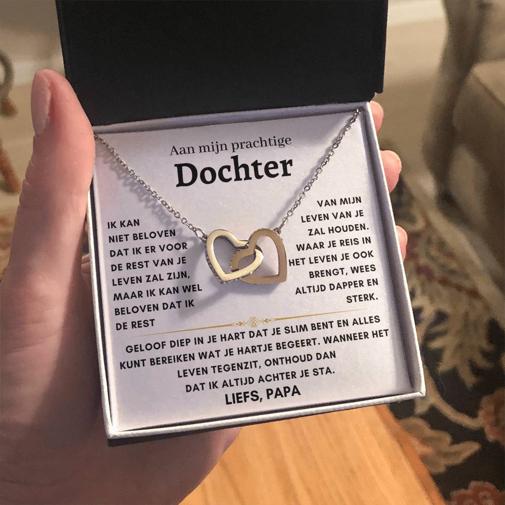 Aan Mijn Prachtige Dochter - Harten ketting - Liefs Papa