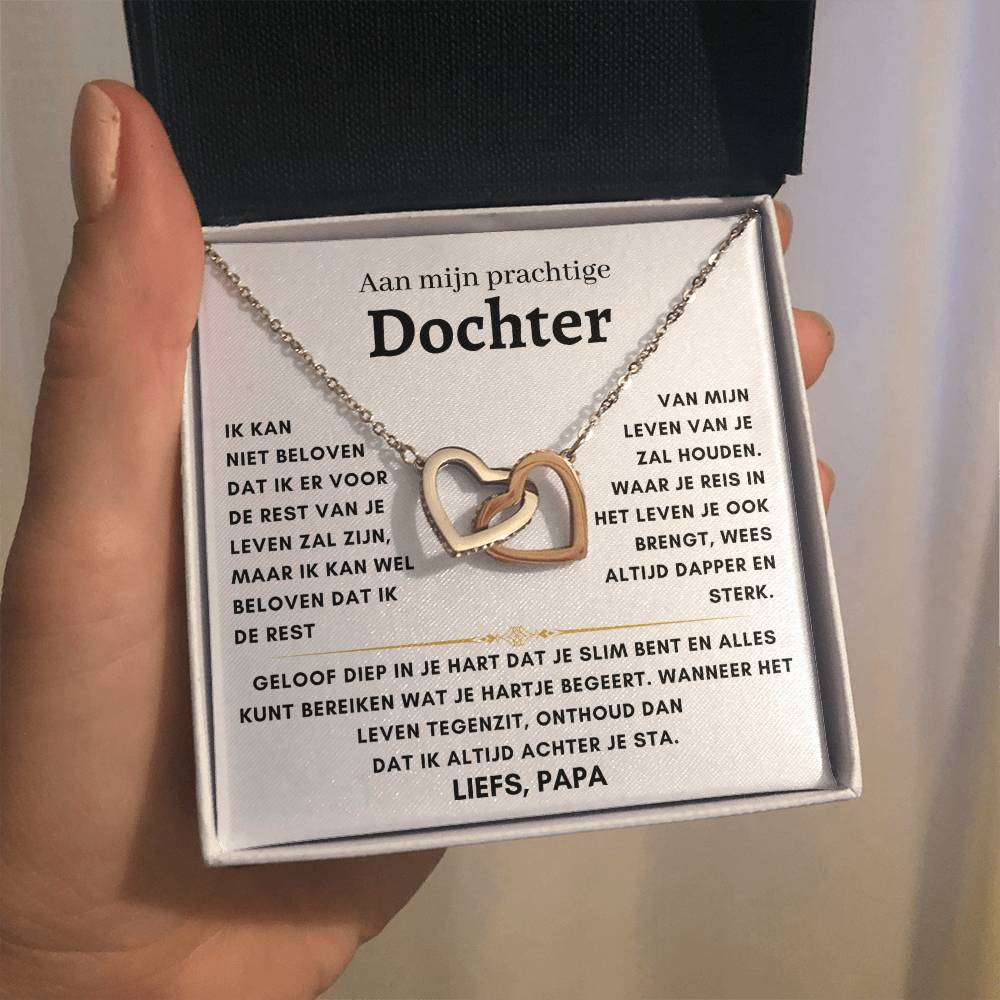 Aan Mijn Prachtige Dochter - Harten ketting - Liefs Papa