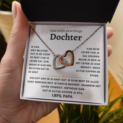 Aan Mijn Prachtige Dochter - Harten ketting - Liefs Papa