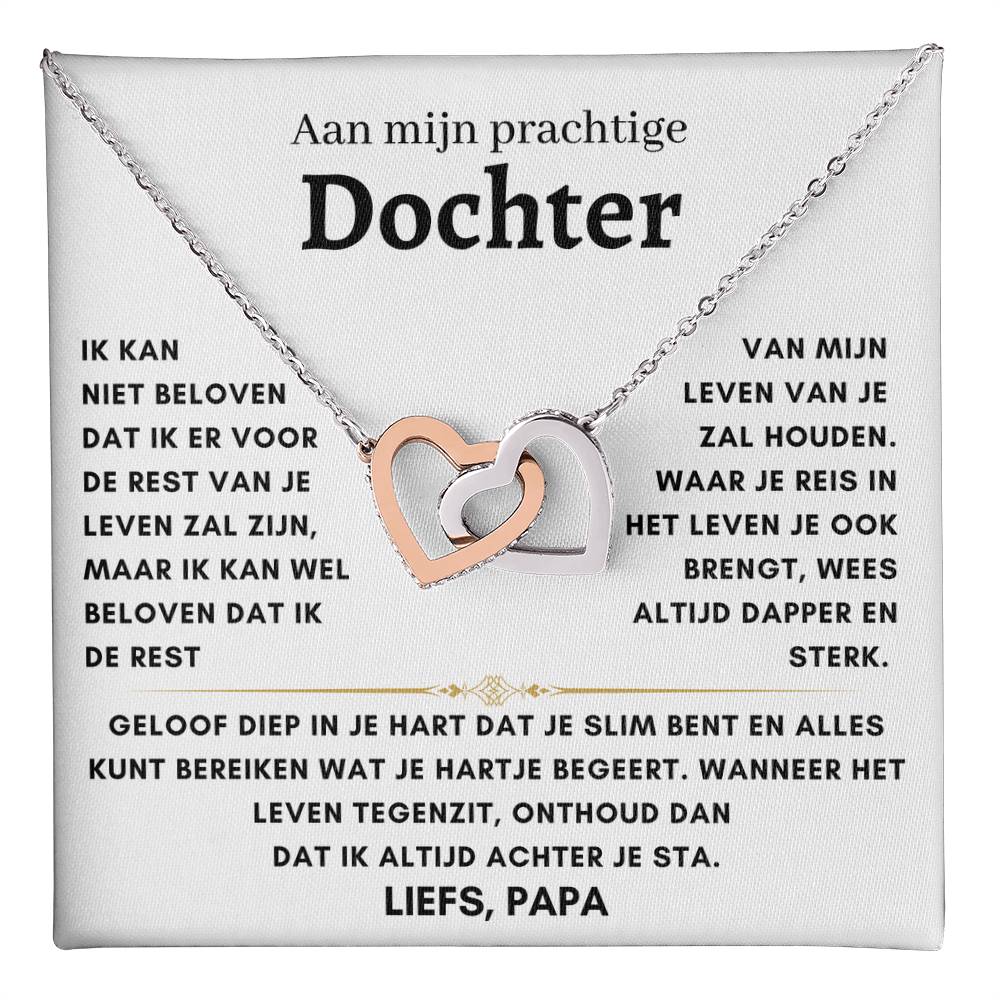 Aan Mijn Prachtige Dochter - Harten ketting - Liefs Papa