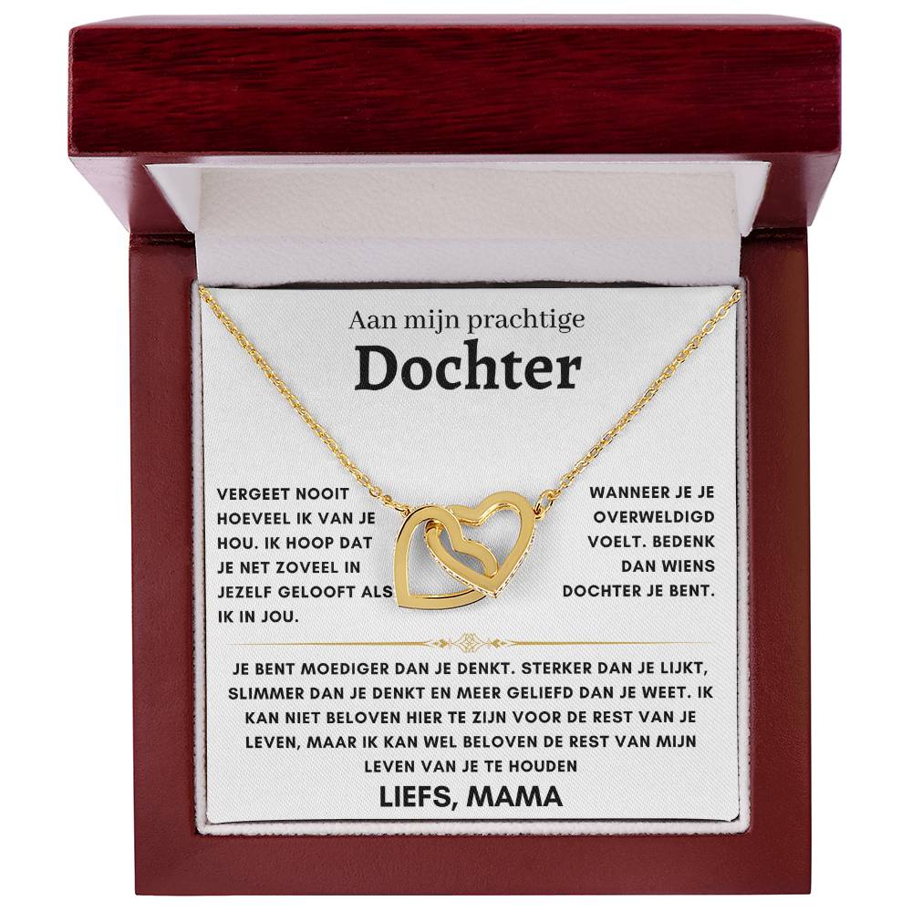 3 - Dochter - Harten ketting - Liefs, Mam