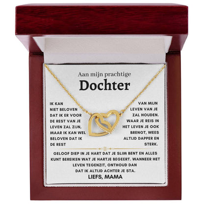 Aan mijn Dochter - Hartjes ketting  - Liefs, Mam