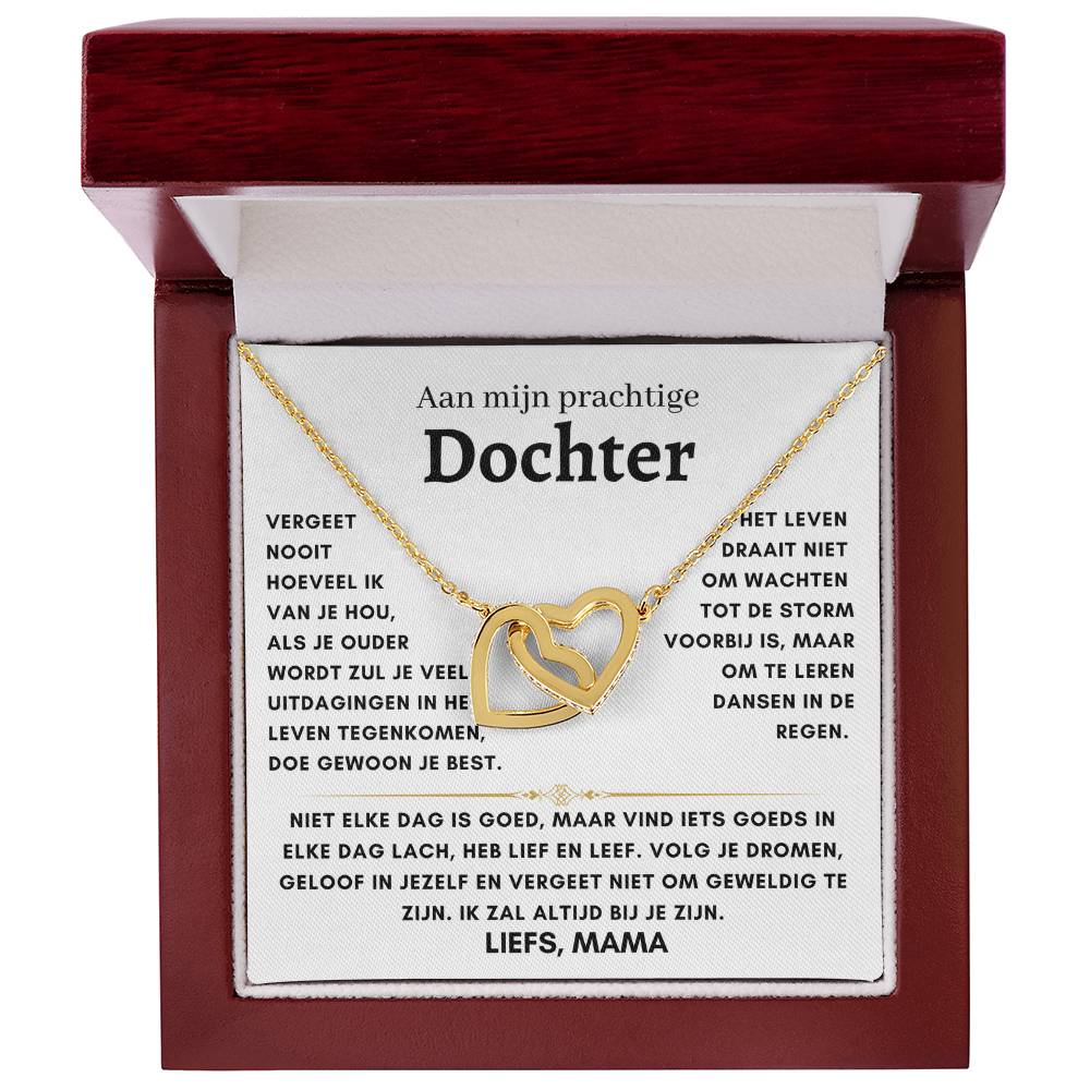 41 - Dochter - Harten ketting - Liefs, Mam