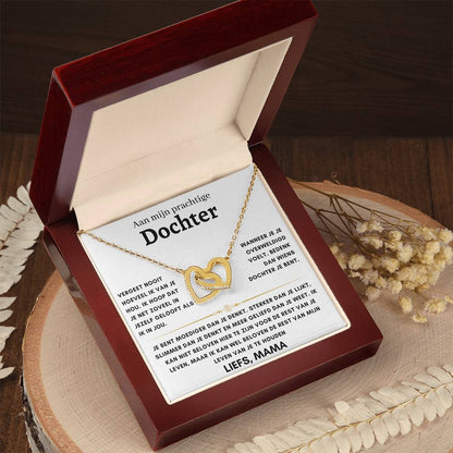 Dochter - Harten ketting - Liefs, Mam