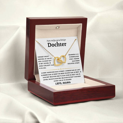 Dochter - Harten ketting - Liefs, Mam