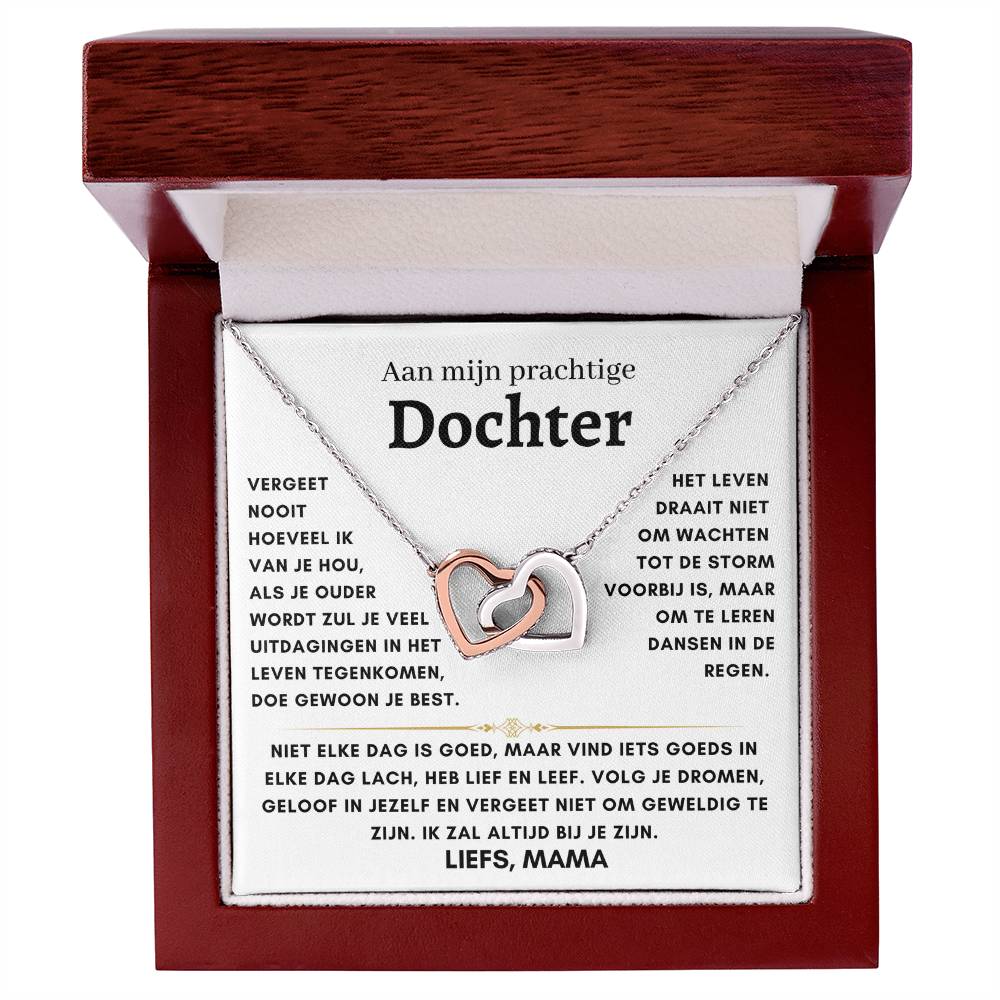 41 - Dochter - Harten ketting - Liefs, Mam