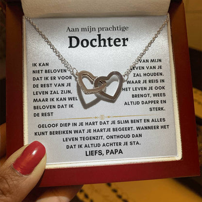 Aan Mijn Prachtige Dochter - Harten ketting - Liefs Papa