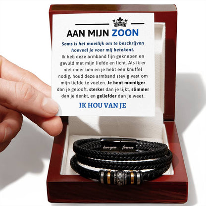 Aan mijn ZOON - Cadeau voor zoon - Herenarmband 21 cm